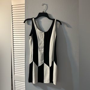 Black and White Striped Mini Dress